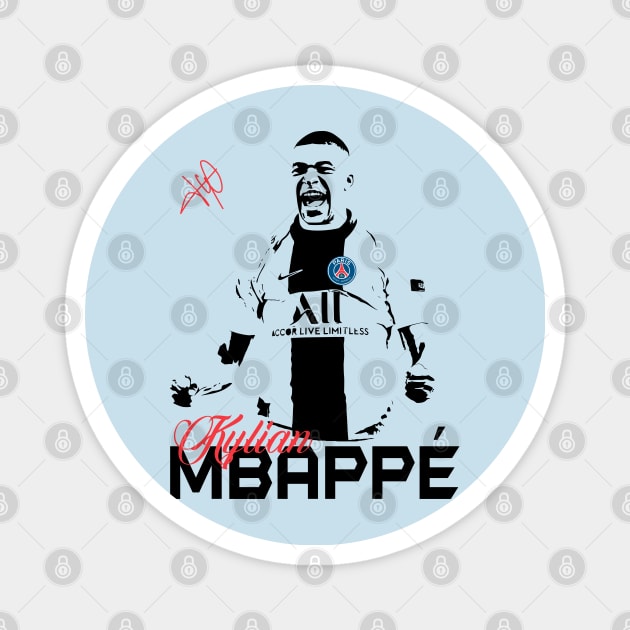 Kylian Mbappe t shirt Magnet by MarCreative